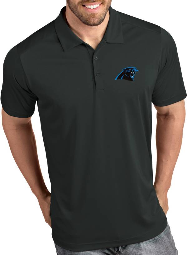 Antigua Men's Carolina Panthers Tribute Grey Polo