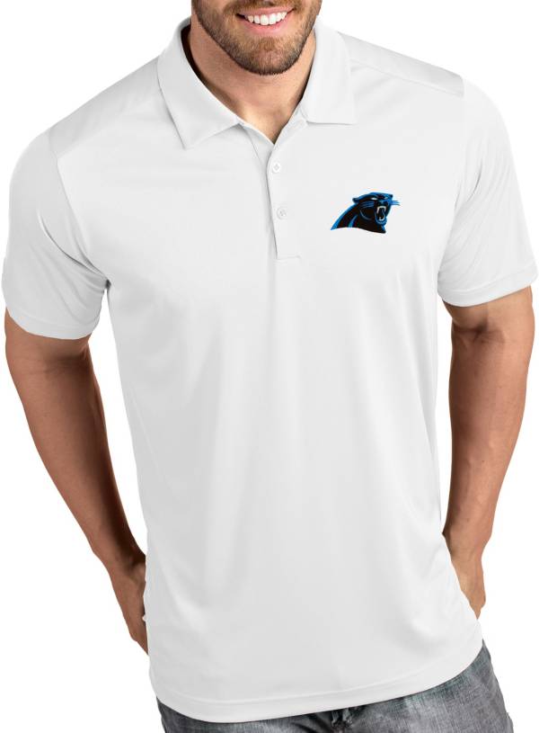 Antigua Men's Carolina Panthers Tribute White Polo