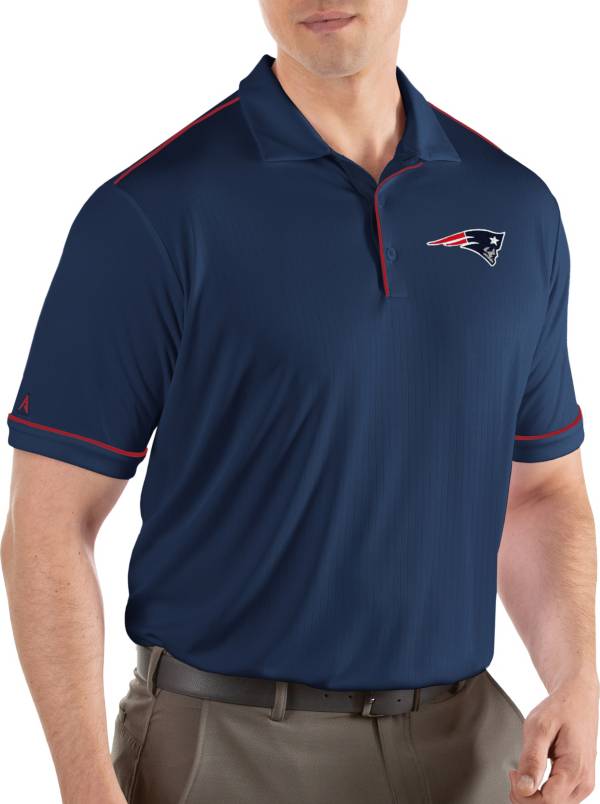 Antigua Men's New England Patriots Salute Navy Polo