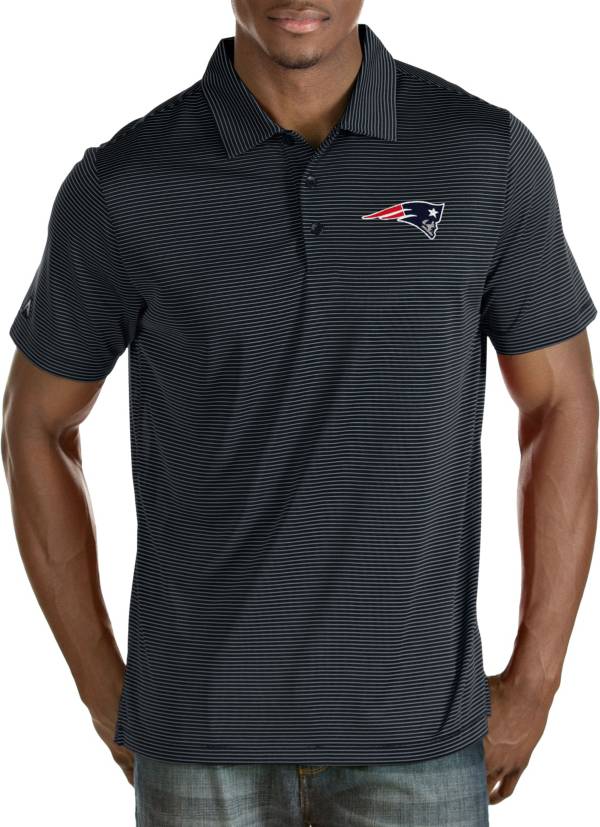 Antigua Men's New England Patriots Quest Navy Polo