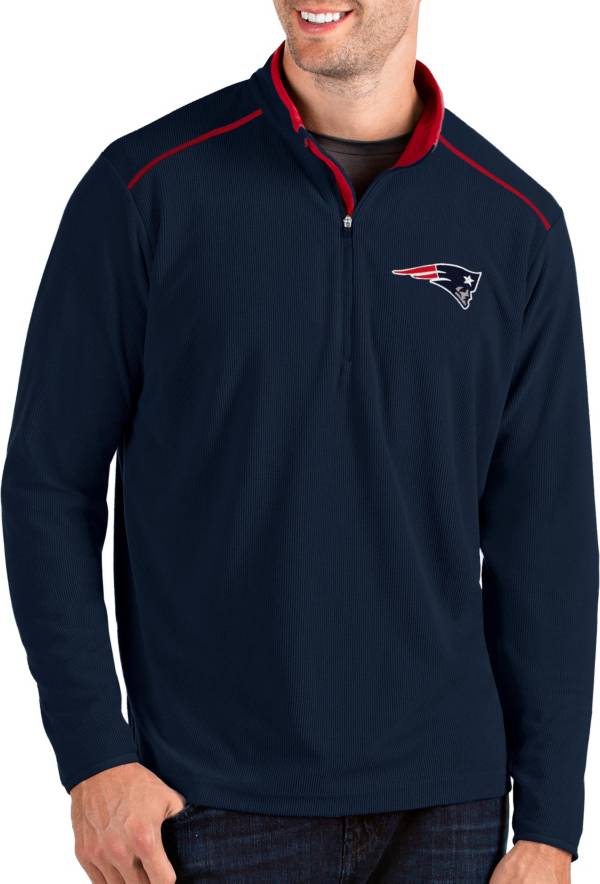 Antigua Men's New England Patriots Glacier Navy Quarter-Zip Pullover