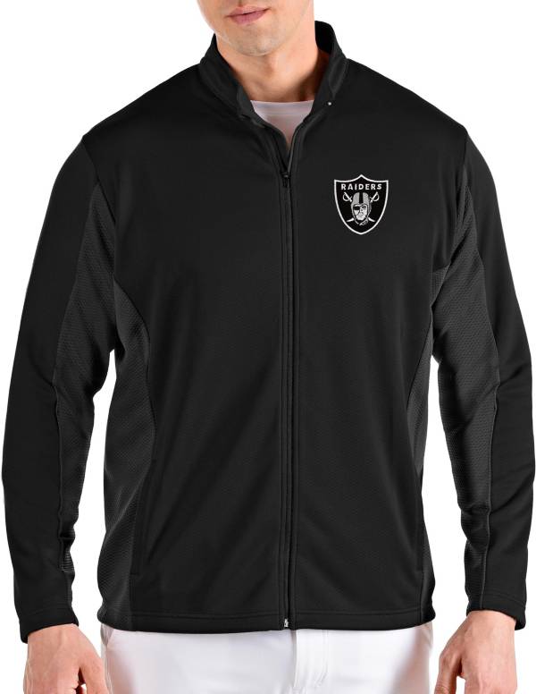Antigua Men's Las Vegas Raiders Passage Black Full-Zip Jacket