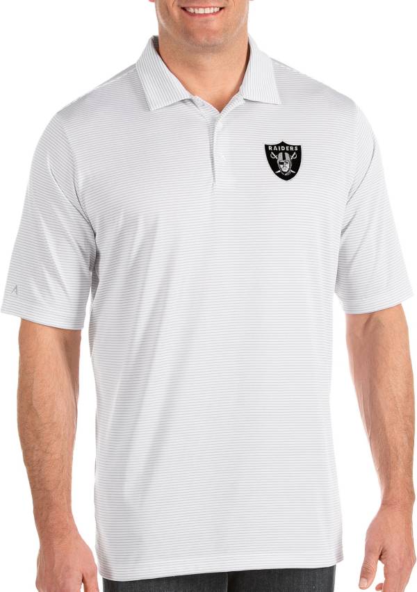 Antigua Men's Las Vegas Raiders Quest White Polo