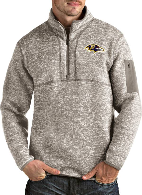 Antigua Men's Baltimore Ravens Fortune Quarter-Zip Oatmeal Pullover product image