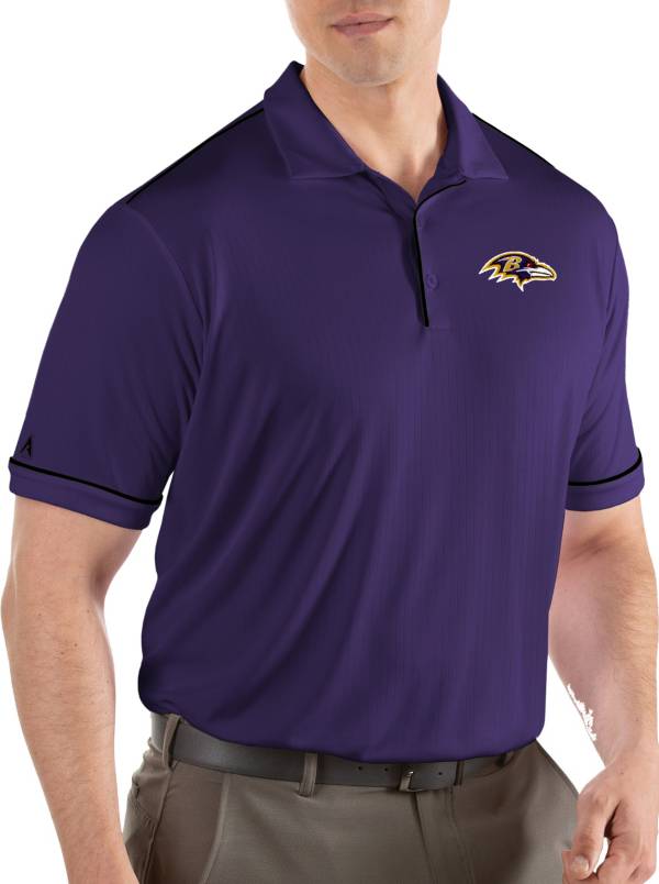 Antigua Men's Baltimore Ravens Salute Purple Polo