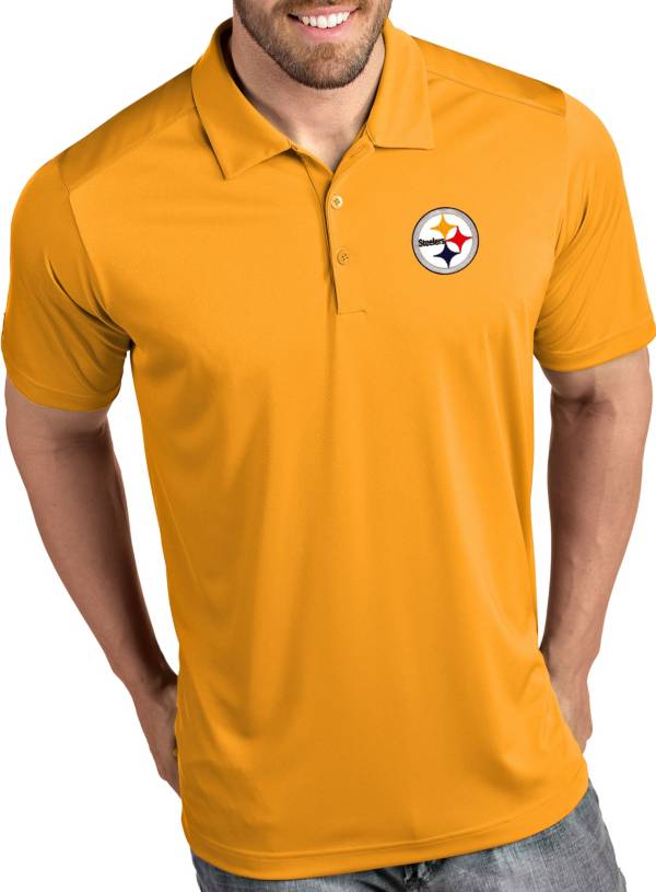 Antigua Men's Pittsburgh Steelers Tribute Gold Polo