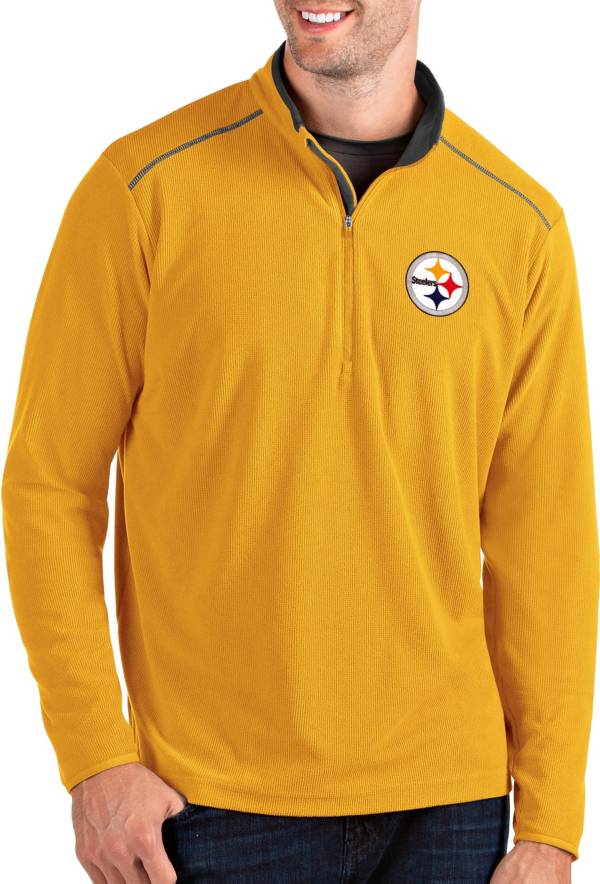 Antigua Men's Pittsburgh Steelers Glacier Gold Quarter-Zip Pullover