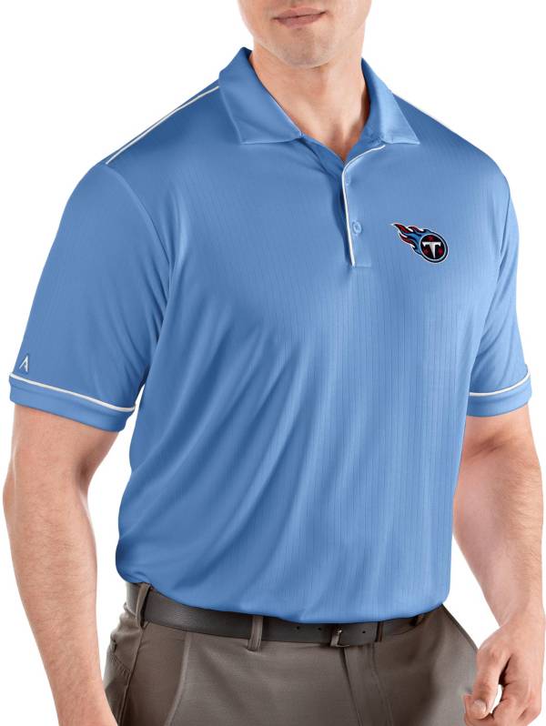 Antigua Men's Tennessee Titans Salute Blue Polo