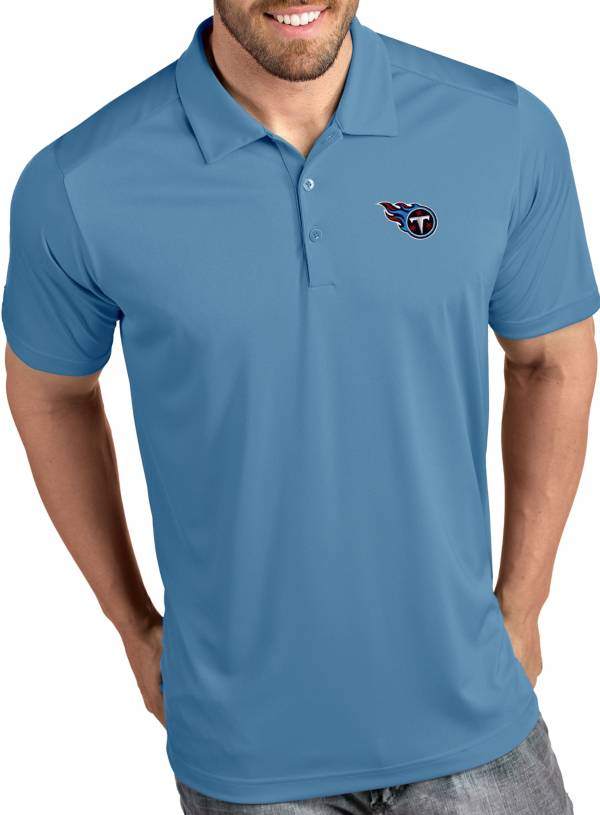 Antigua Men's Tennessee Titans Tribute Blue Polo