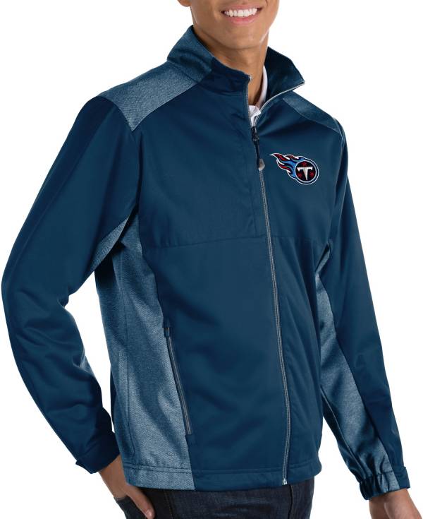 Antigua Men's Tennessee Titans Revolve Navy Full-Zip Jacket product image