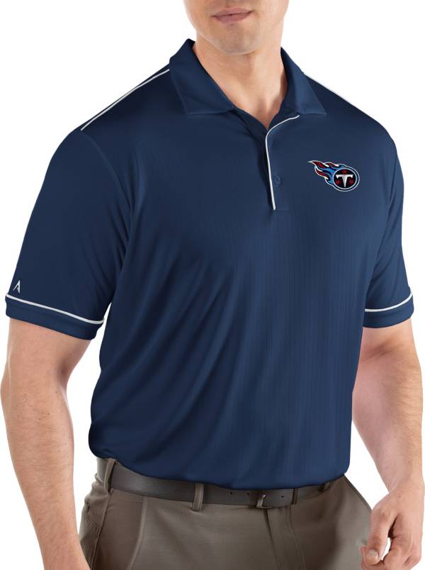 Antigua Men's Tennessee Titans Salute Navy Polo