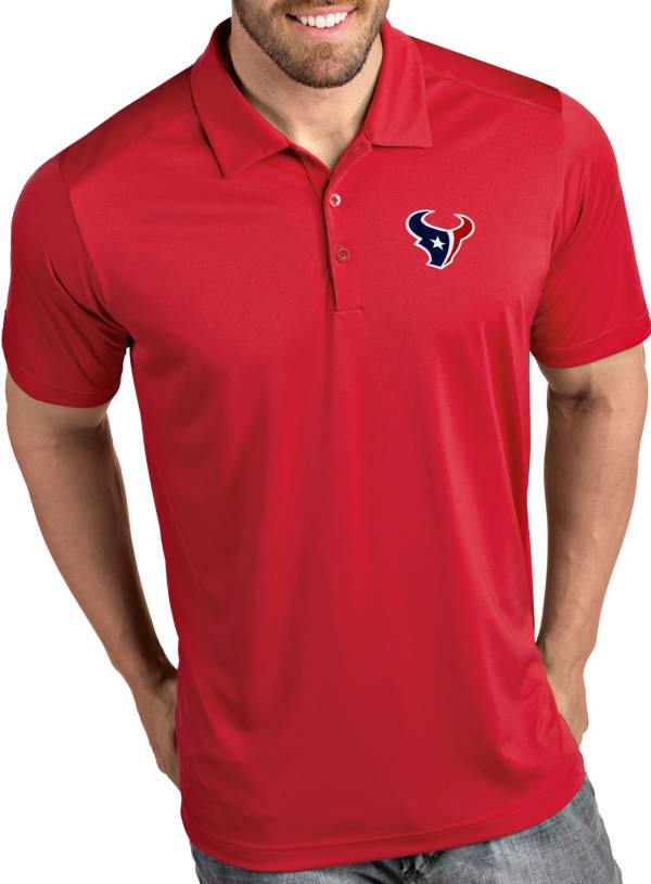 Antigua Men's Houston Texans Tribute Red Polo