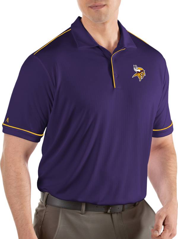 Antigua Men's Minnesota Vikings Salute Purple Polo