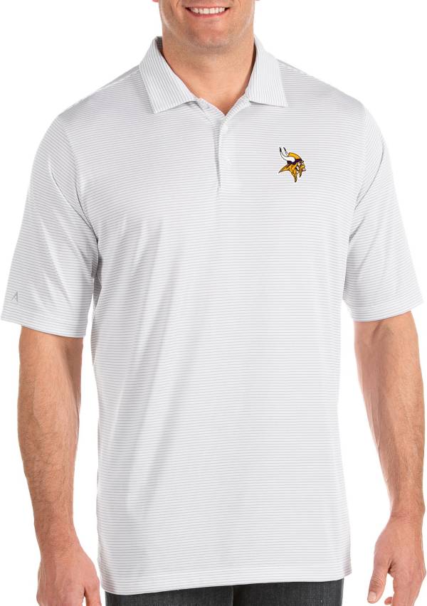 Antigua Men's Minnesota Vikings Quest White Polo