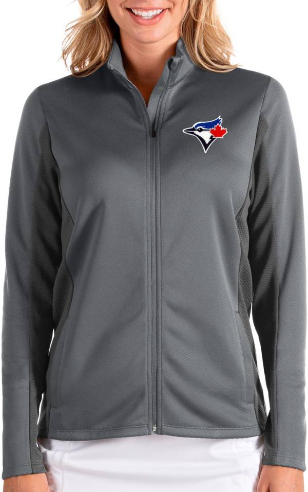 Antigua Women's Toronto Bluejays Grey Passage Full-Zip Jacket