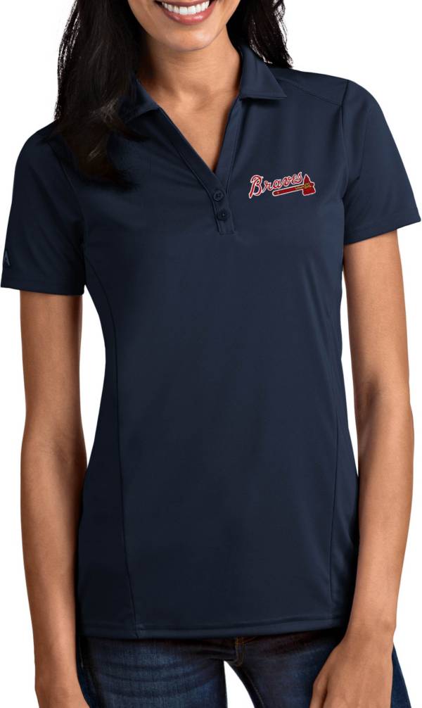 Antigua Women's Atlanta Braves Tribute Navy Performance Polo