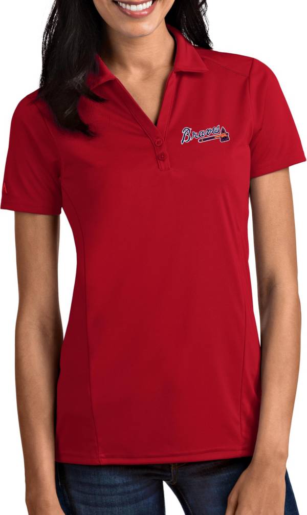 Antigua Women's Atlanta Braves Tribute Red Performance Polo