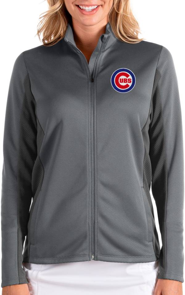 Antigua Women's Chicago Cubs Grey Passage Full-Zip Jacket