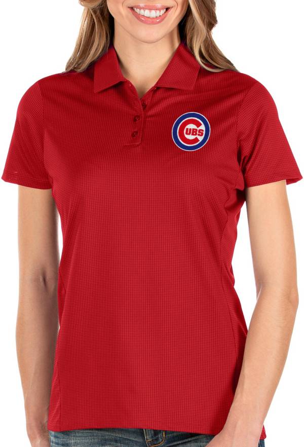 Antigua Women's Chicago Cubs Red Balance Polo