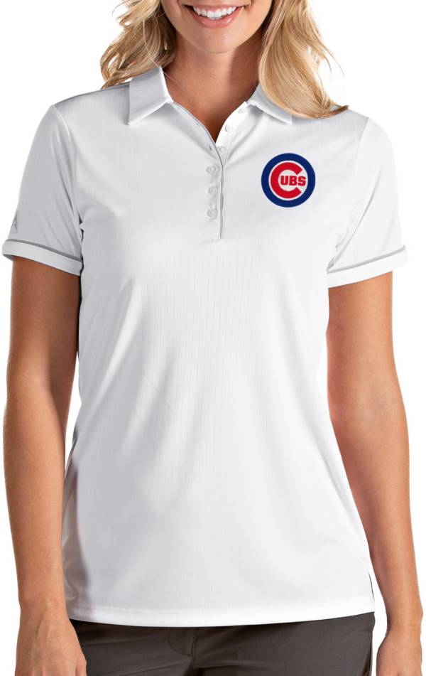 Antigua Women's Chicago Cubs Salute White Performance Polo