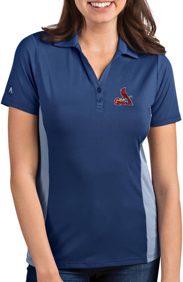 Antigua Women's St. Louis Cardinals Venture Navy Performance Polo