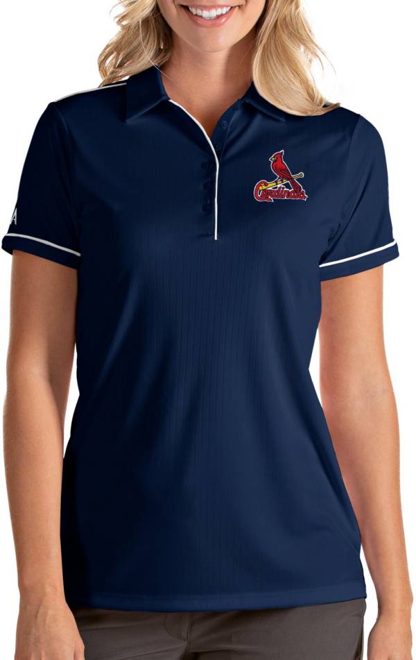 Antigua Women's St. Louis Cardinals Salute Navy Performance Polo