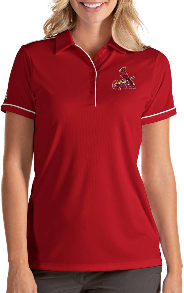 Antigua Women's St. Louis Cardinals Salute Red Performance Polo