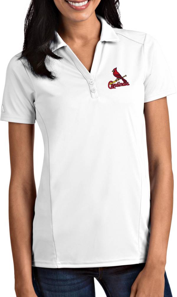 Antigua Women's St. Louis Cardinals Tribute White Performance Polo