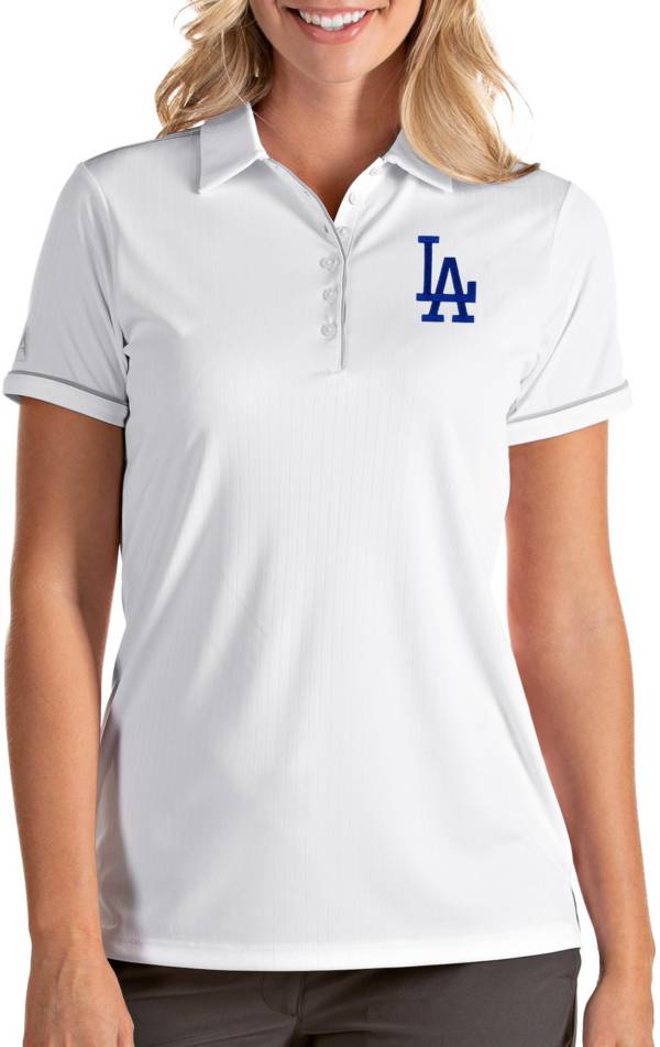 Antigua Women's Los Angeles Dodgers Salute White Performance Polo