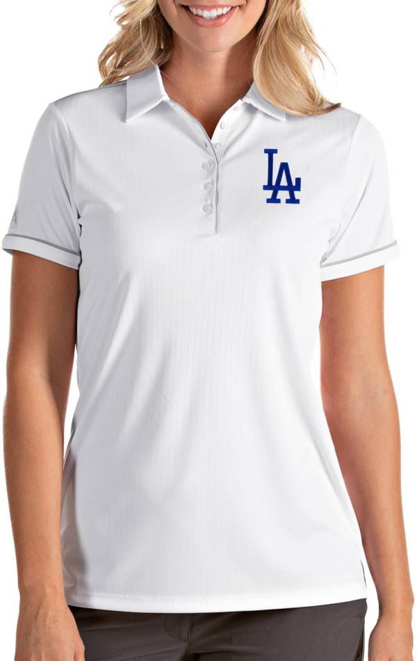 Antigua Women's Los Angeles Dodgers Salute White Performance Polo product image