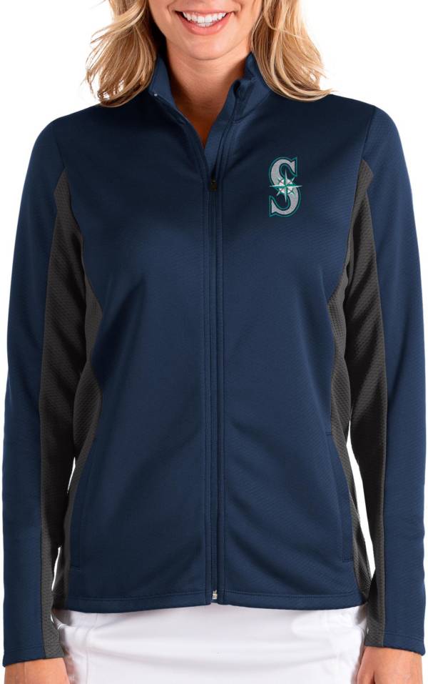 Antigua Women's Seattle Mariners Navy Passage Full-Zip Jacket