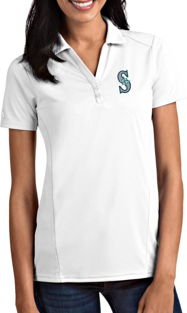 Antigua Women's Seattle Mariners Tribute White Performance Polo