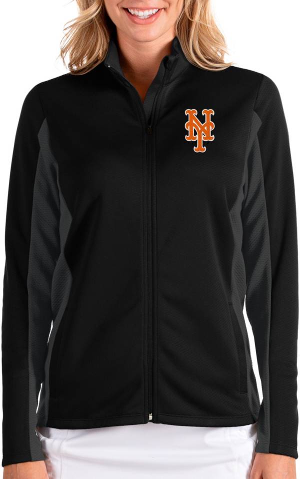 Antigua Women's New York Mets Black Passage Full-Zip Jacket