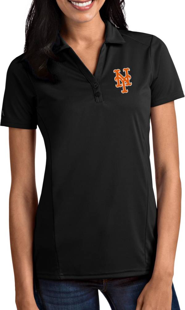 Antigua Women's New York Mets Tribute Black Performance Polo