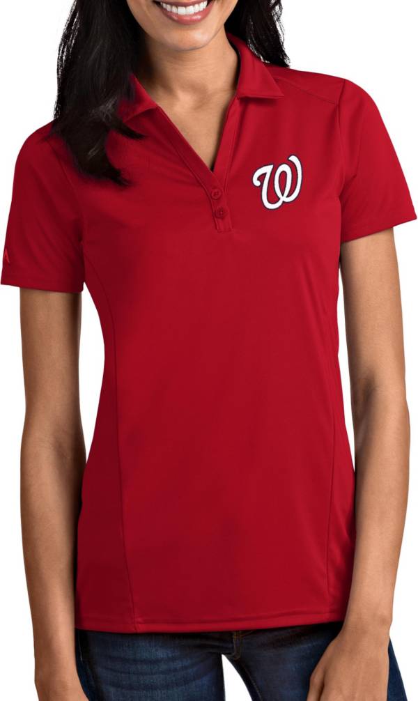 Antigua Women's Washington Nationals Tribute Red Performance Polo