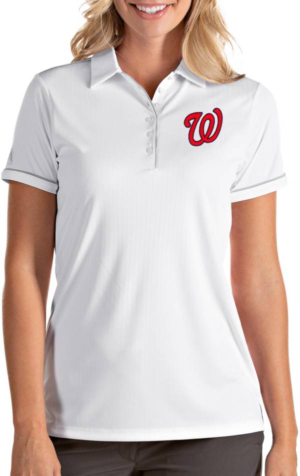 Antigua Women's Washington Nationals Salute White Performance Polo