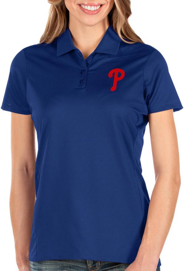 Antigua Women's Philadelphia Phillies Royal Balance Polo