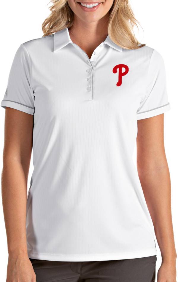 Antigua Women's Philadelphia Phillies Salute White Performance Polo