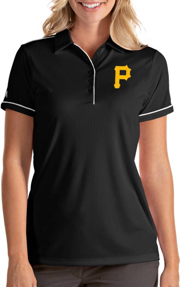 Antigua Women's Pittsburgh Pirates Salute Black Performance Polo