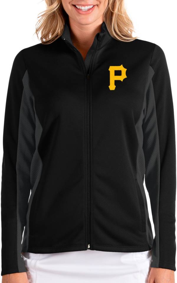 Antigua Women's Pittsburgh Pirates Black Passage Full-Zip Jacket