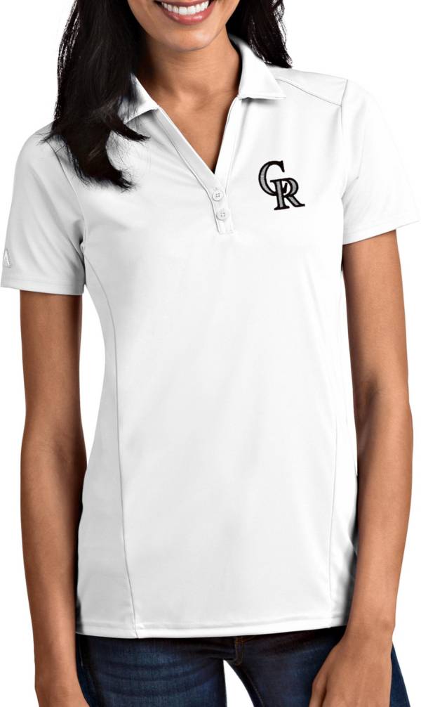 Antigua Women's Colorado Rockies Tribute White Performance Polo