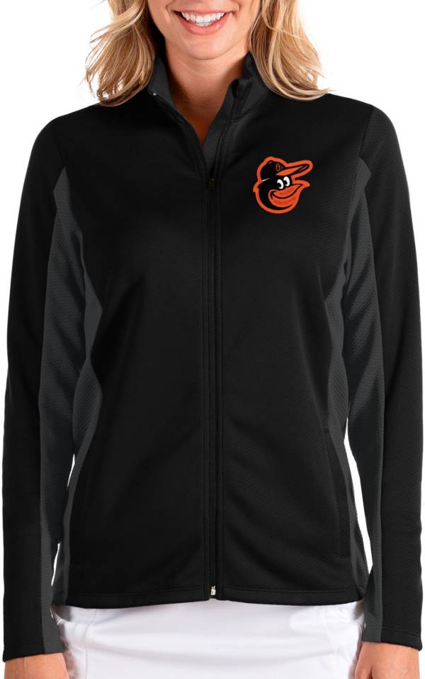 Antigua Women's Baltimore Orioles Black Passage Full-Zip Jacket