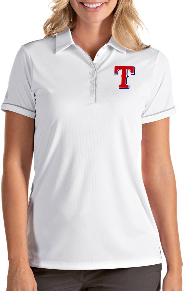 Antigua Women's Texas Rangers Salute White Performance Polo