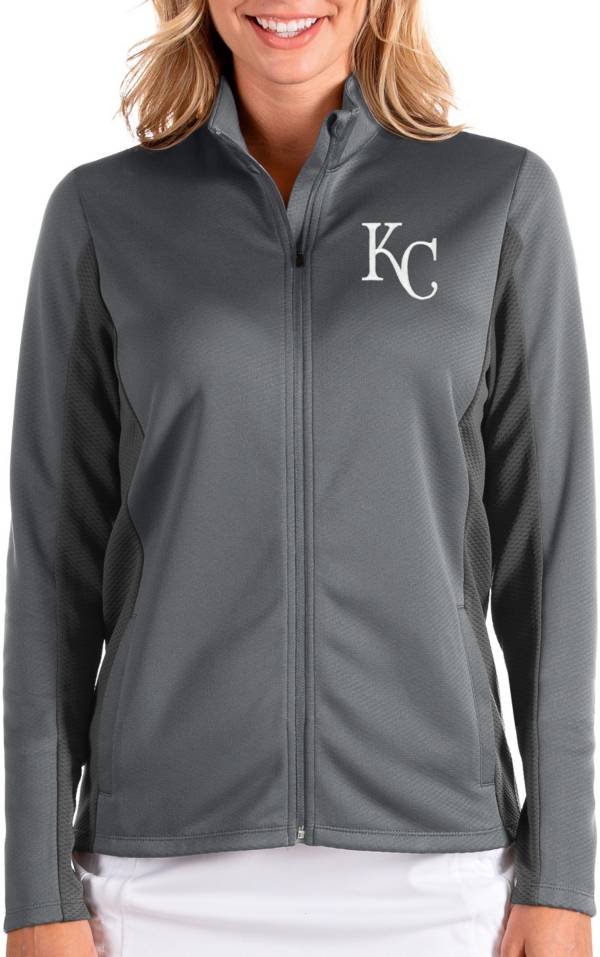 Antigua Women's Kansas City Royals Grey Passage Full-Zip Jacket