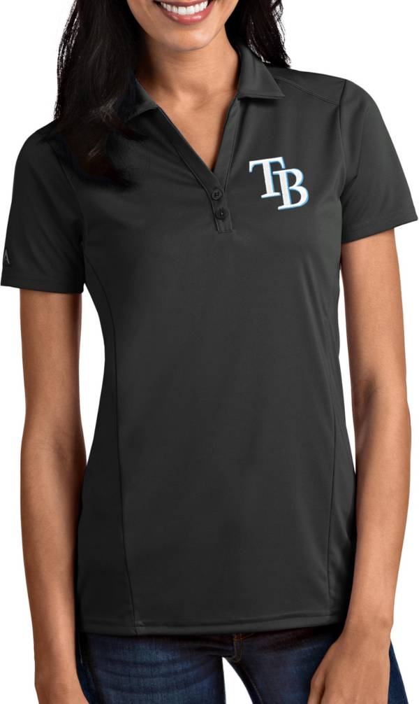 Antigua Women's Tampa Bay Rays Tribute Grey Performance Polo