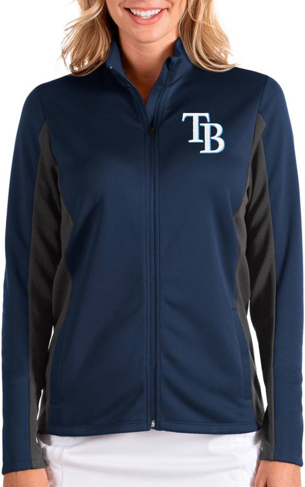 Antigua Women's Tampa Bay Rays Navy Passage Full-Zip Jacket