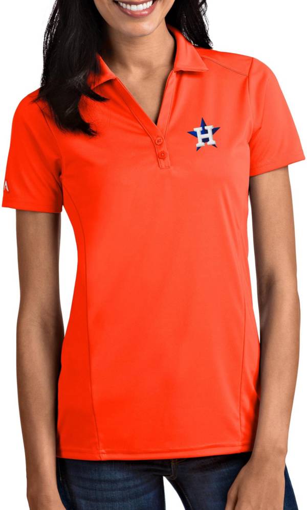 Antigua Women's Houston Astros Tribute Orange Performance Polo