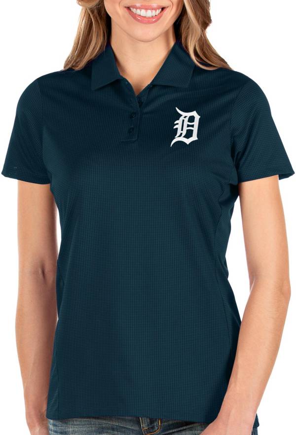 Antigua Women's Detroit Tigers Navy Balance Polo