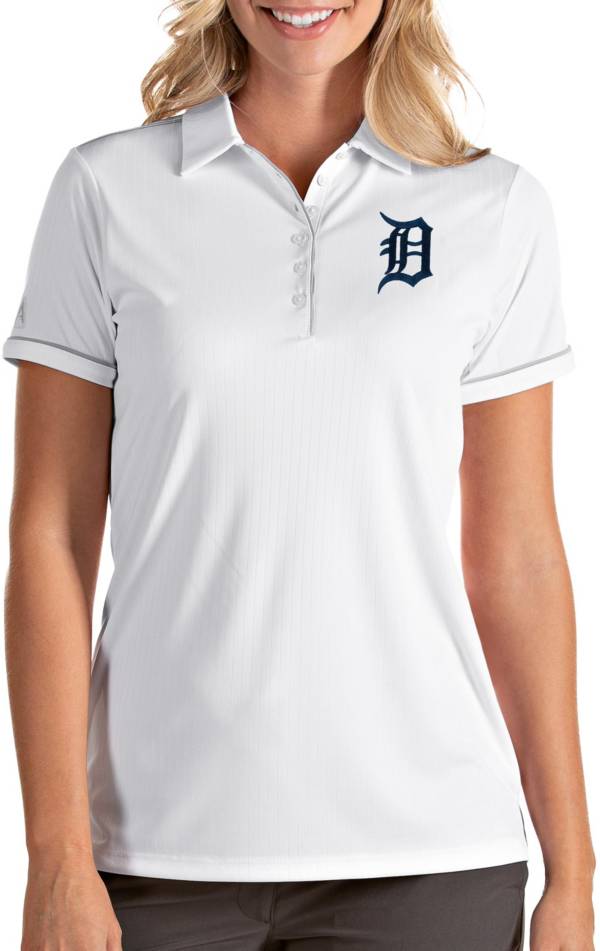 Antigua Women's Detroit Tigers Salute White Performance Polo