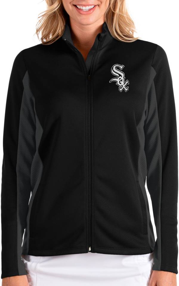 Antigua Women's Chicago White Sox Black Passage Full-Zip Jacket